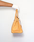 Birkin 30 Fjord Leather in Natural Sable, side view